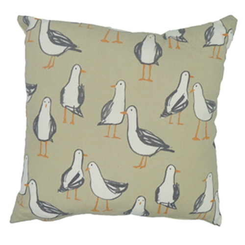 Seagulls, Taupe - (45cm x 45cm) Cushion - Image 3